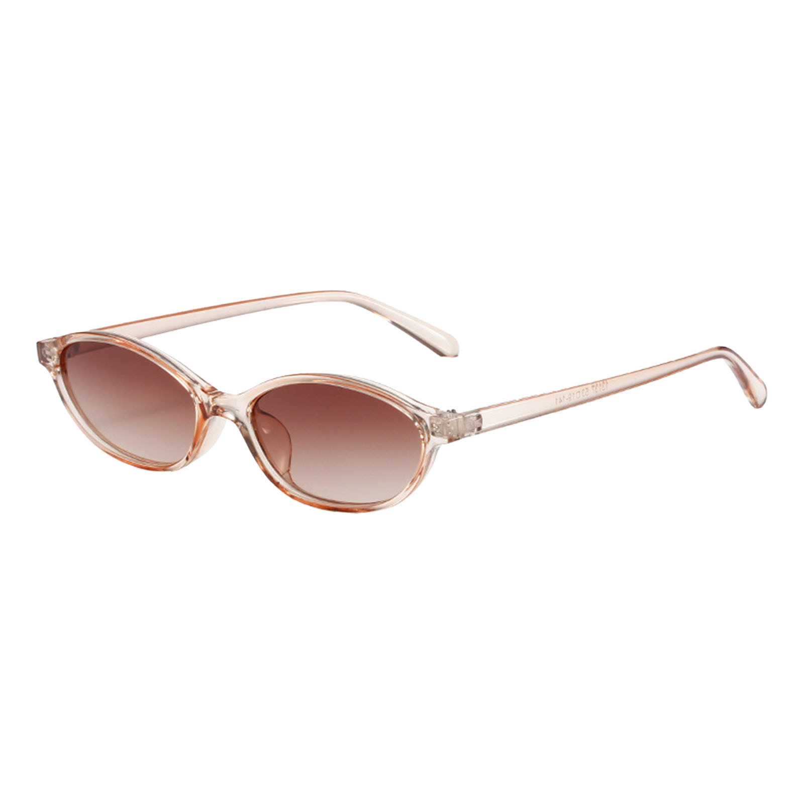 thumbnail image 2 of Trendy Negro Oval Gafas de sol Gradiente Lente Marrón Ronda Mujeres Hombres Gafas de sol Mujer 400, 2 of 2